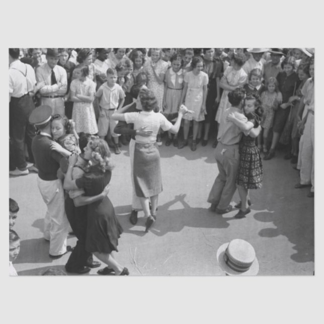 Street Dance, Crowley, Louisiana, 1930s Tissue Paper (Front)