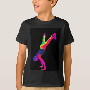 Street Dancing - Multi-Colour, Black Back T-Shirt