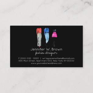 Street Fashion Consultant Clothing Popup Black Business Card