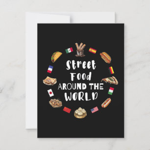 Street food around the world postcard