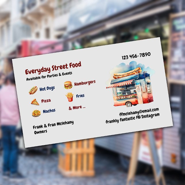 Street Food Food Truck Business Card (Creator Uploaded)
