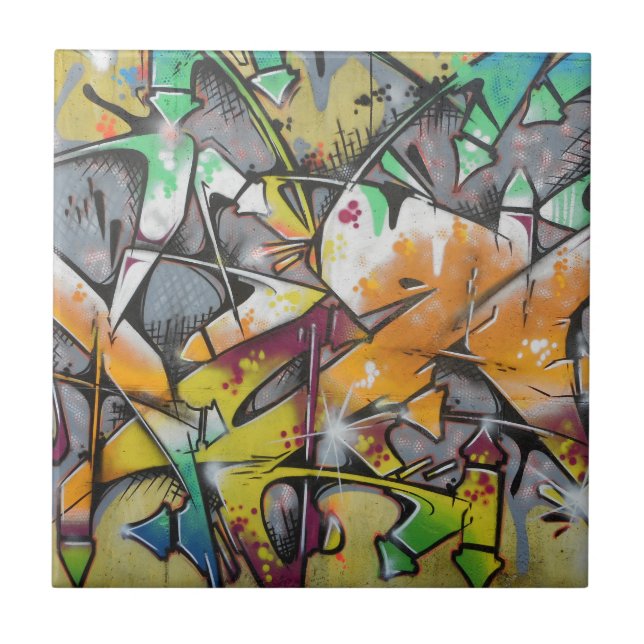 Street Graffiti Art Tile (Front)