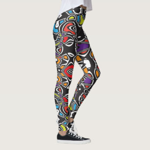 Street Graffiti Mosaic Leggings