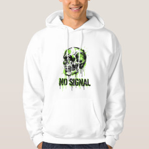 Street Graffiti Skull No Signal Graphic Hoodie