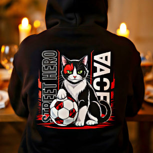 Street Hero Soccer Cat – Funny Gift for Cat lovers Hoodie
