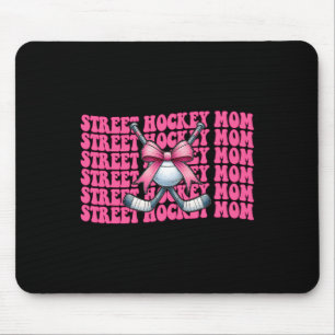 Street Hockey Mom Mama Mother's Day Pink Coquette  Mouse Pad