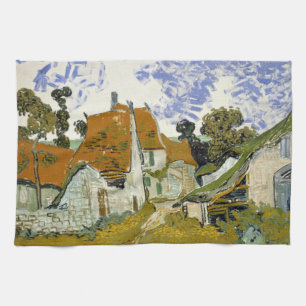 Street in Auvers-sur-Oise Vincent  van Gogh      Tea Towel