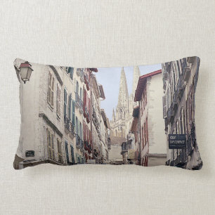 Street in Bayonne Lumbar Cushion