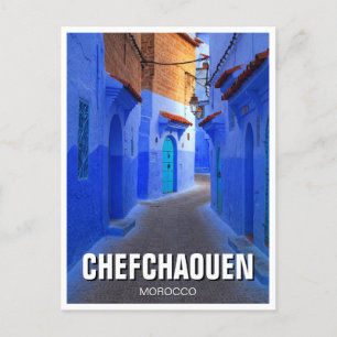 Street in Chefchaouen Morocco Travel Postcard