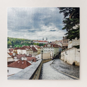 Street in Prague downtown Jigsaw Puzzle
