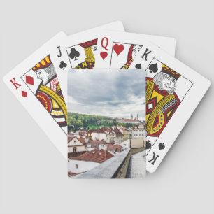 Street in Prague downtown Playing Cards