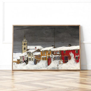 Street in Røros in Winter (1903) Poster