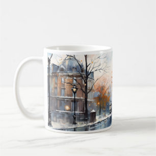 Street In The Morning On Winter Season Coffee Mug