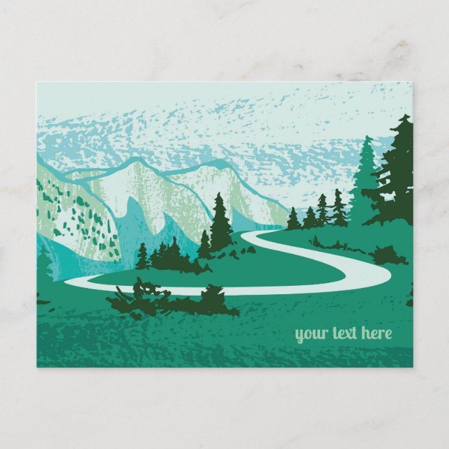 Street in the mountains. postcard (Front)