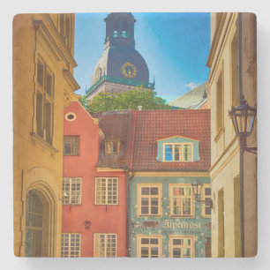 Street in the Old Town Estonia Stone Coaster