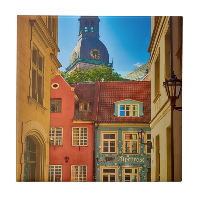 Street in the Old Town | Estonia Tile (Front)