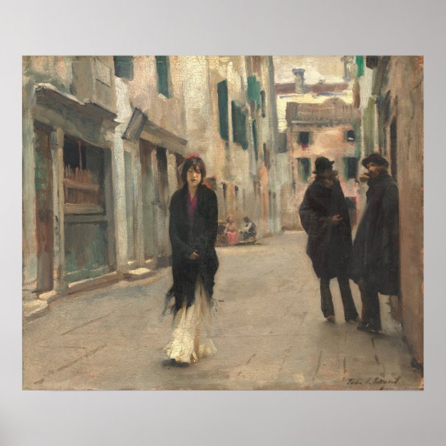 Street in Venice - John Sargent Fine Art Poster (Front)