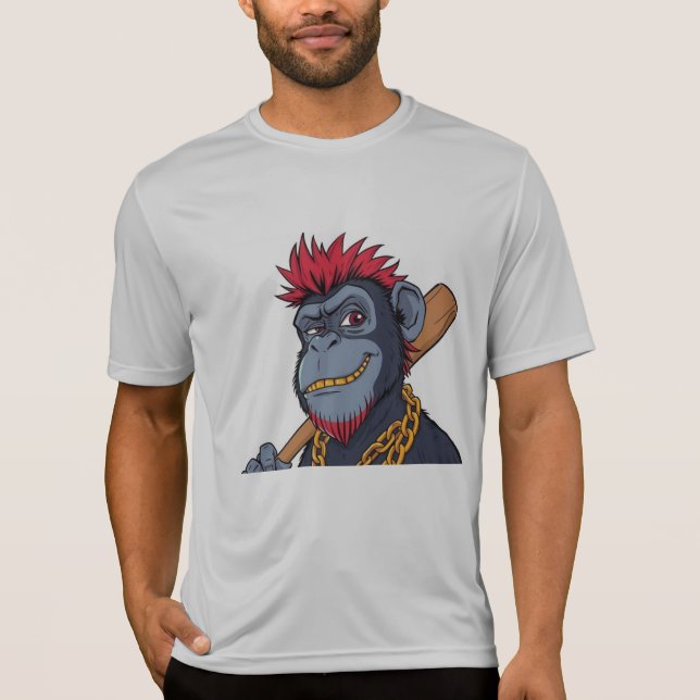 Street King Gorilla: The Golden Grill Brawler T-Shirt (Front)