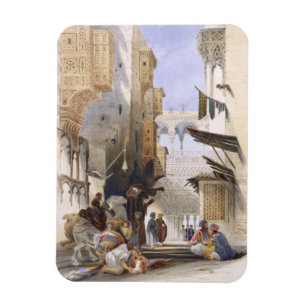 Street Leading to El Azhar, Grand Cairo, pub. 1846 Magnet