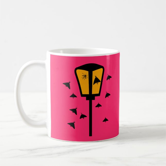 Street Light and Moths Coffee Mug (Left)
