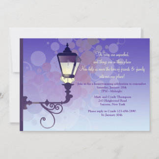 Street Light Housewarming Party Invitation