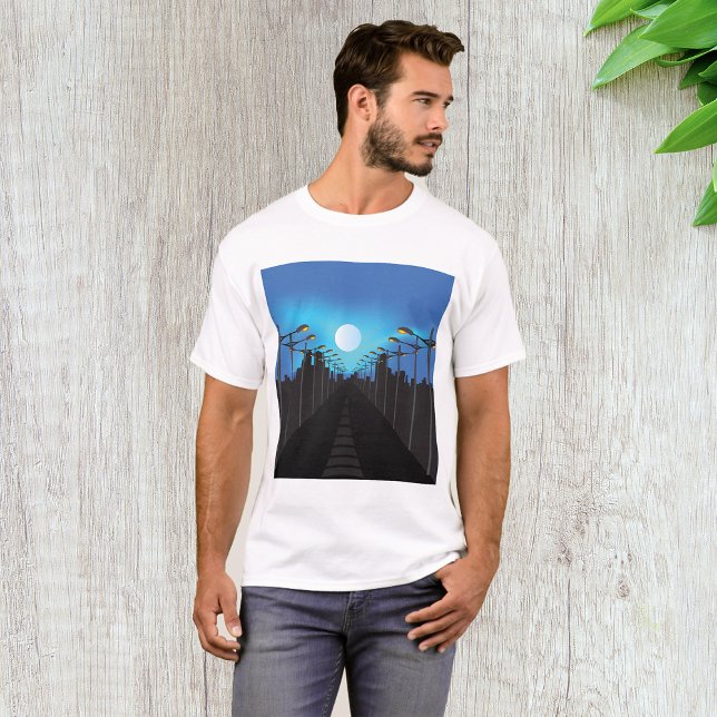 Street Lights And Moon T-Shirt (Creator Uploaded)