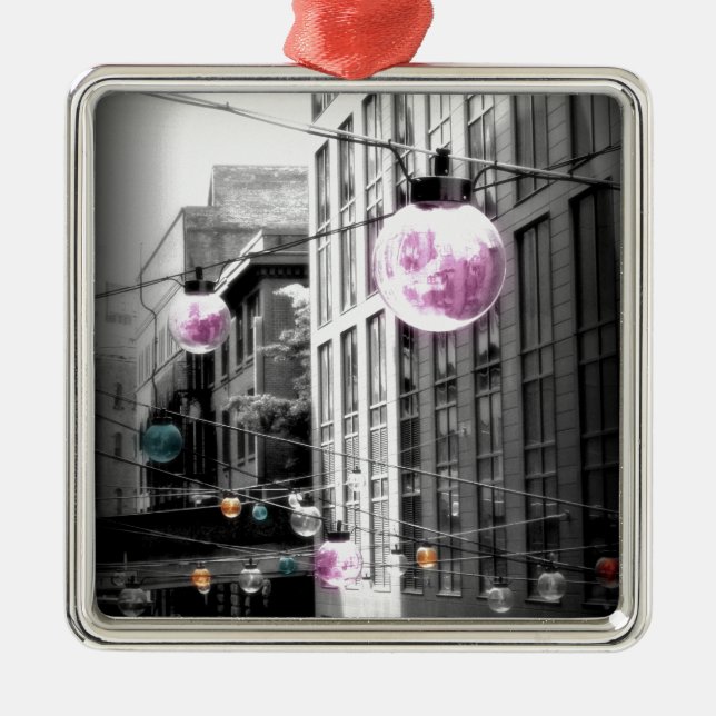 Street Lights Urban Art Metal Tree Decoration (Front)