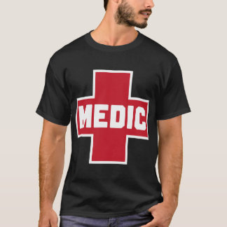 Street Medic Red First Aid Cross Protest Helper T-Shirt