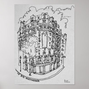 Street Montparnasse Boulevard   Paris, France Poster