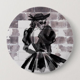 "Street Muse – Fashion on the Wall" 10 Cm Round Badge