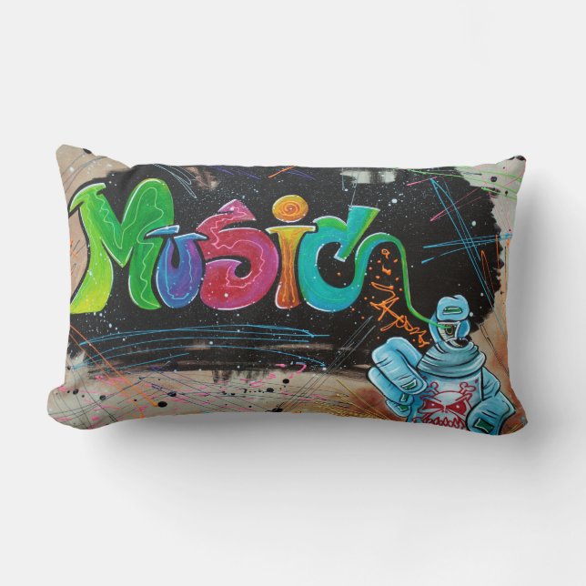 Street Music Lumbar Cushion (Front)