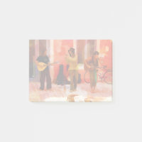 Street Musicians Playing Guitar Mandolin and Flute