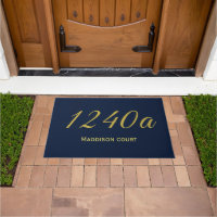 Street Number Address Navy Gold
