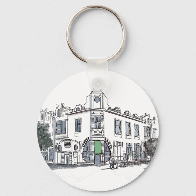 street of the old town key ring (Front)