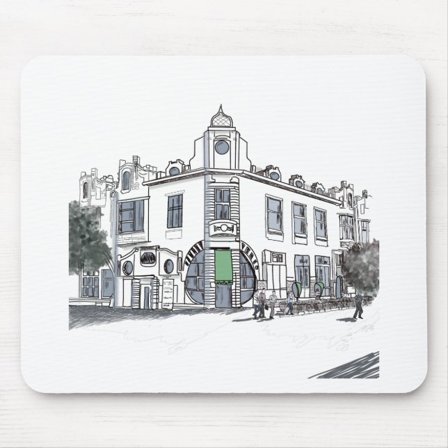 street of the old town mouse pad (Front)