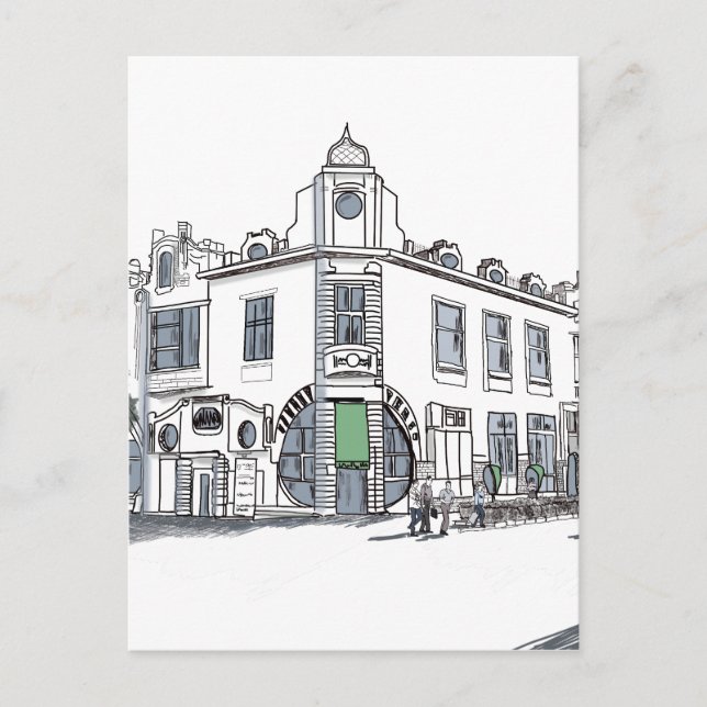 street of the old town postcard (Front)