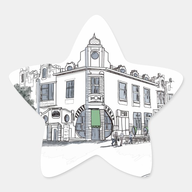 street of the old town star sticker (Front)