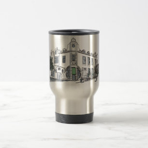 street of the old town travel mug