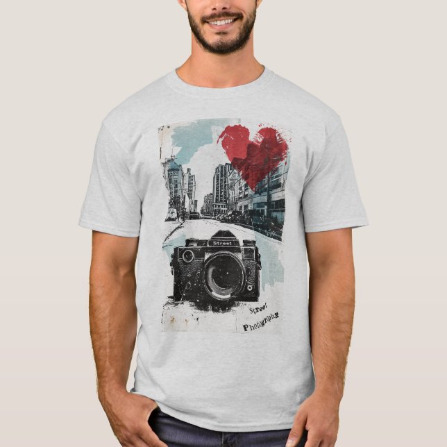 Street Photography with heart and Cityscape T-Shirt (Front)