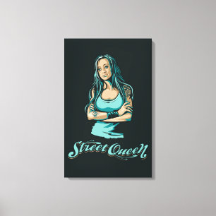 Street Queen Stretched Canvas Print