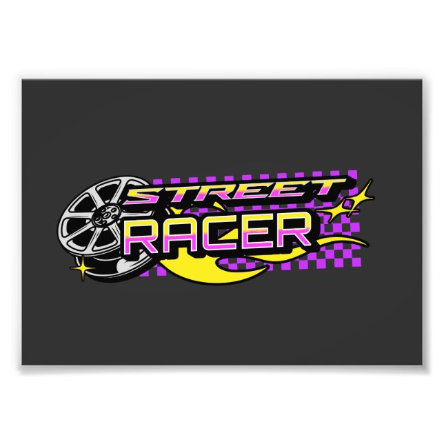 STREET RACERS BURNING WHEEL CLUB PHOTO PRINT (Front)