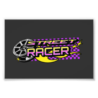 STREET RACERS BURNING WHEEL CLUB PHOTO PRINT