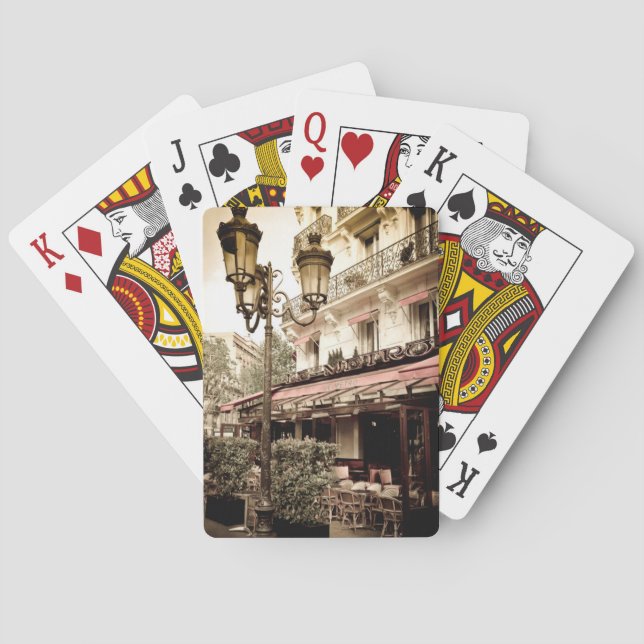 Street restaurant, Paris, France Playing Cards (Back)