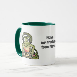Street Retro Frog with Headphones Funny Mug