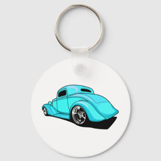 Street Rod Cyan Key Ring