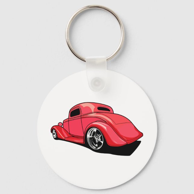Street Rod Red Key Ring (Front)