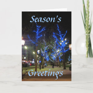 Street Scene, Amsterdam, Season's, Greetings Holiday Card