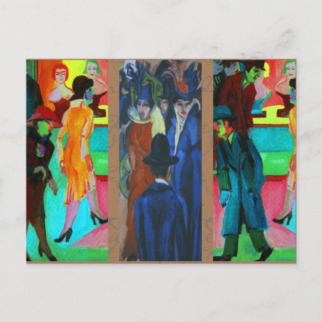 Street Scene by Ernst Ludwig Kirchner Postcard (Front)