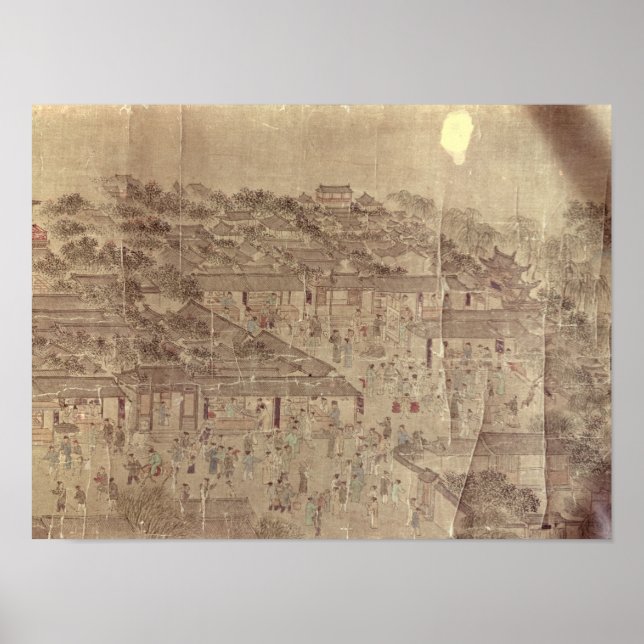 Street scene, Chinese, Ming Dynasty Poster (Front)
