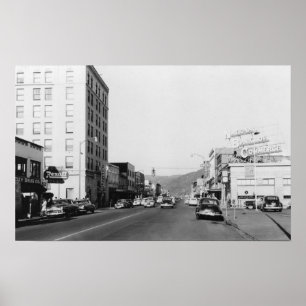 Street Scene in Aberdeen, WA Photograph Poster